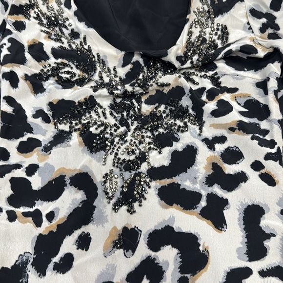 Sheri Bodell Black and Cream Long Sleeve Dress Size XS - Picture 4 of 4